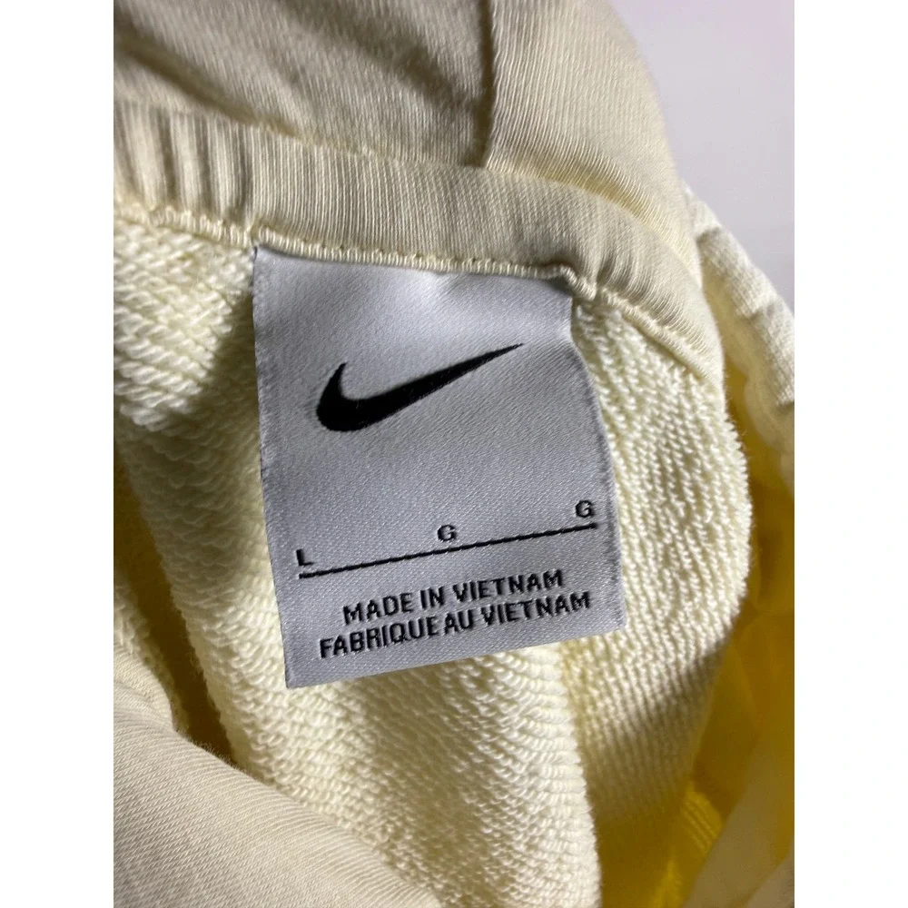Nike Court Heritage French Terry Hoodie Cream Sail Tennis Logo Womens L